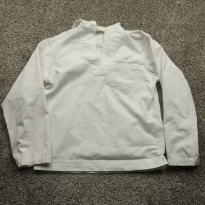 Vintage Rogers R.A. Men's White‎ Cotton Popover Shirt Military Cadet Style50s